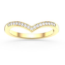 Unity Wishbone Moissanite 10K Gold Promise Ring