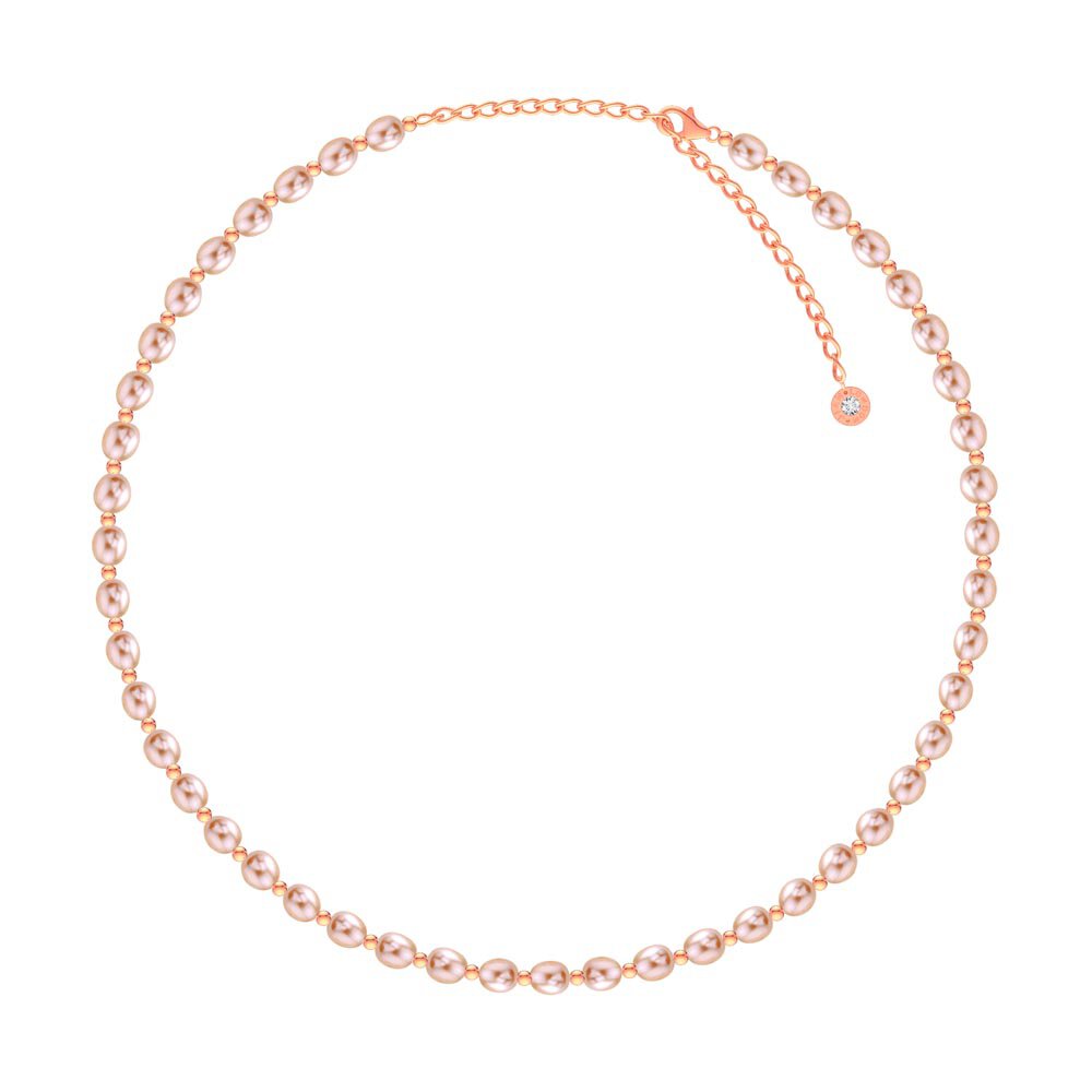 Venus Pink Pearl 18K Rose Gold Vermeil Choker Necklace
