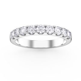 Promise 0.5ct Diamond Platinum Half Eternity Ring