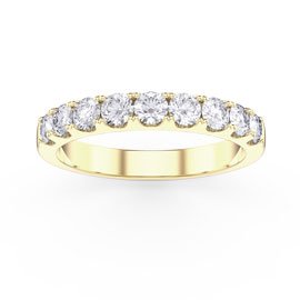 0.5ct Diamond 18K Yellow Gold Half Eternity Ring