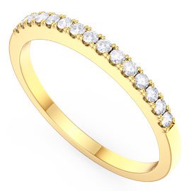 Promise Moissanite 10K Gold Half Eternity Ring